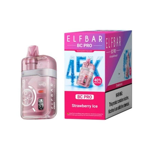 Producto - (POD DESCARTABLE) ELFBAR 45K BC PRO - STRAWBERRY ICE