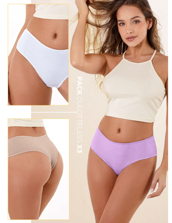 Producto - 1009 - Remssa - Culotteless Lisos de Morley x3