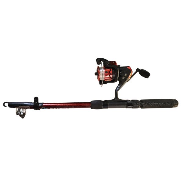 Producto - Combo JUNIOR Caña Telescopica 1.80m + Reel R200 con Tanza Ideal Niños