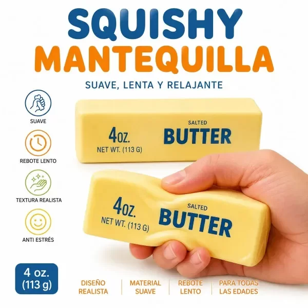 Producto - Squishy viral Antiestrés Manteca - 0
