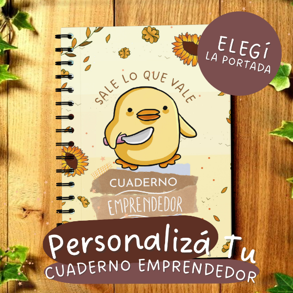 Producto - CUADERNO EMPRENDEDOR PERSONALIZADO - Portada Personalizada a elección