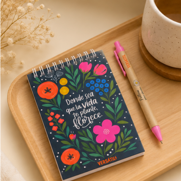 Producto - Libreta Mini Florece y Lapicera Ideal regalo