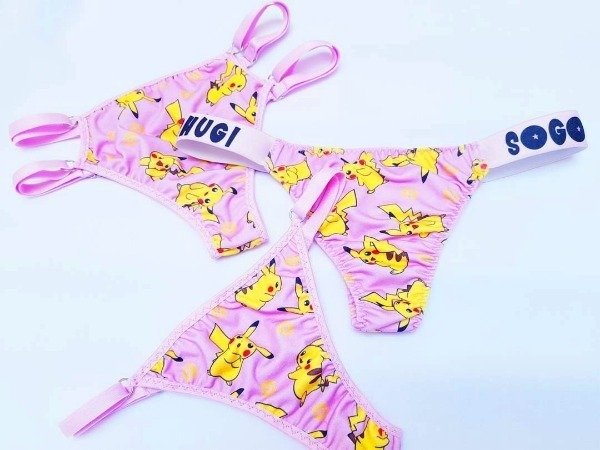 Producto - Pack bombis x 3 Pikachu fondo rosa