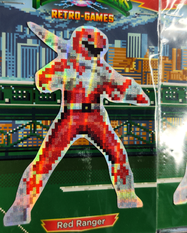 Producto - Set Sticker Holo Red vs Green 12 cm Mighty Morphin Power Rangers Retro Games - 4