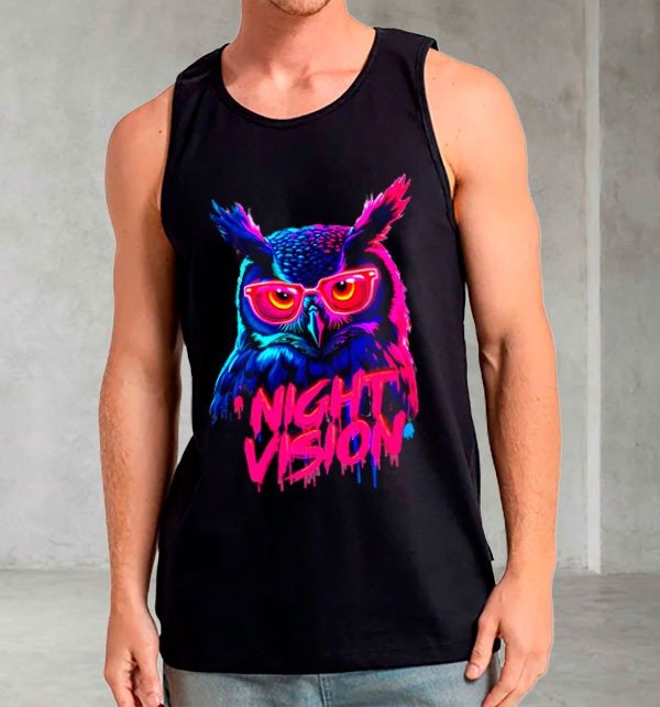Producto - Remera Musculosa Negra Buho