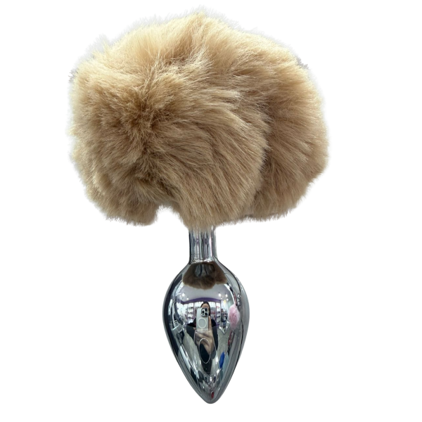 Producto - PLUG ANAL METALICO CON COLA DE CONEJO M