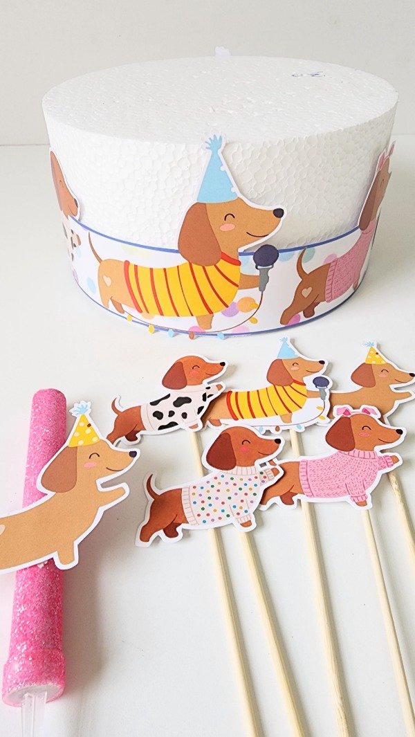 Producto - Perro Salchicha Combo para Decorar la Torta - 12