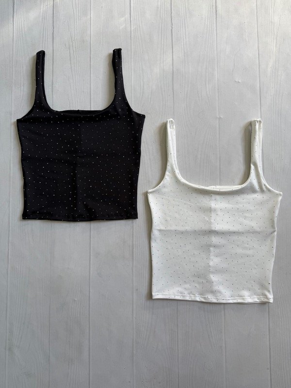 Producto - [5610] Top musculosa strass microfibra