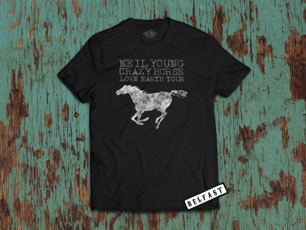 remera neil young crazy horse love earth tour — imagen 2