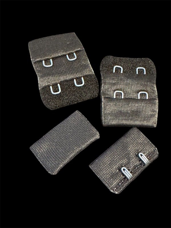 Producto - Gancho de tela Negro 3 cm x 2 posiciones (por 5 pares)