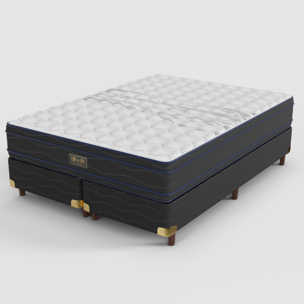 Producto - Conjunto de Resorte Diamante con Euro Pillow - King