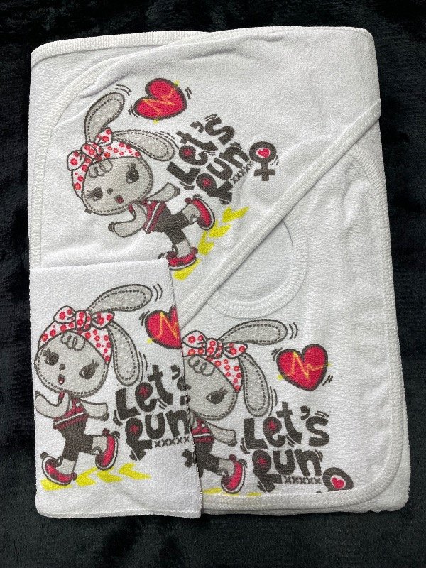 Producto - Set bebé Toalla+capucha+babero