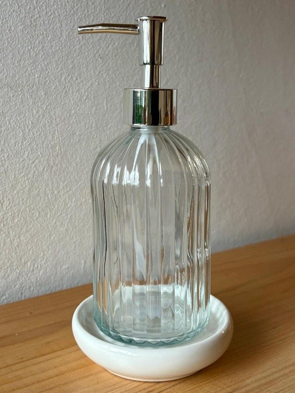 Producto - Jabonera de cerámica blanca