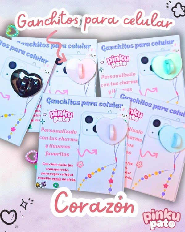 Producto - Ganchitos para celular Corazón