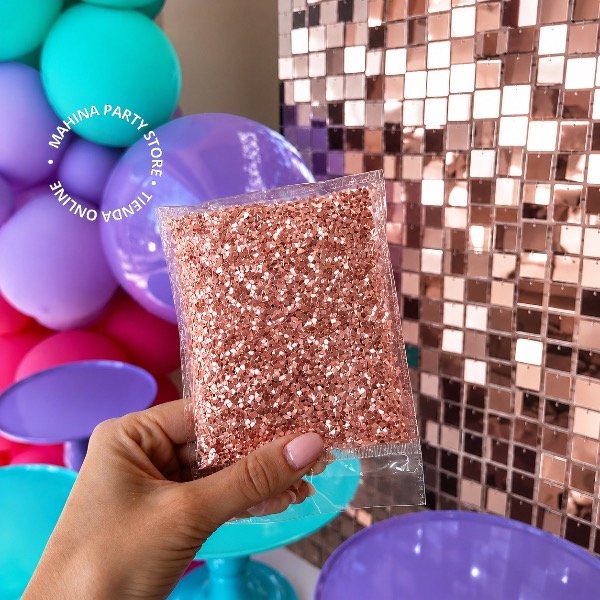 Producto - Confetti escamas rose gold