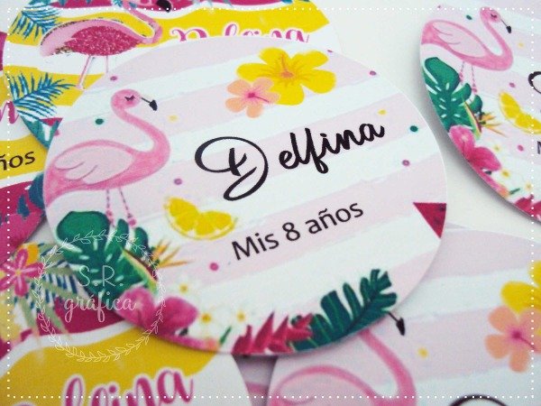 Producto - 18 STICKERS REDONDOS 5 cm (personalizados)