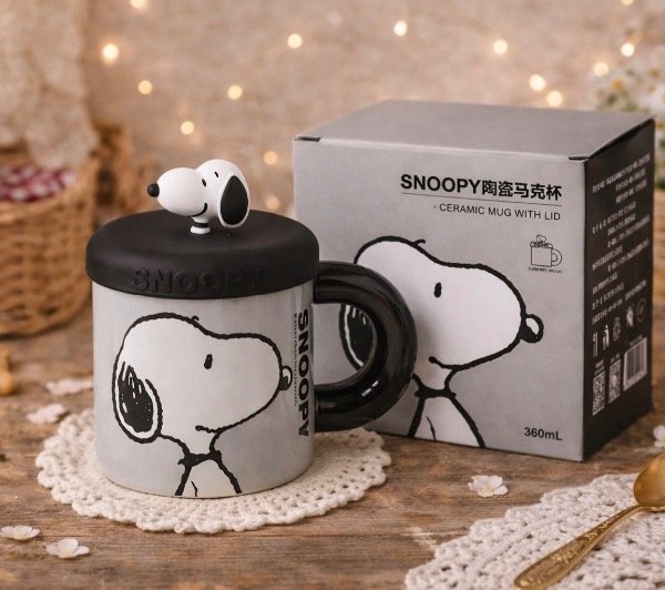Producto - Tazón Original importado Snoopy Black and white