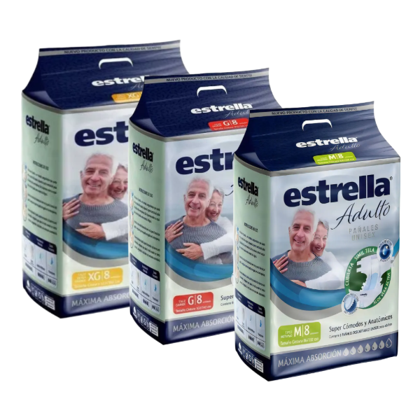 Producto - Estrella Pañal Elastiz Mx8 Gx8 XGx8