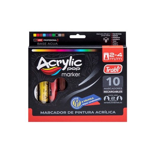 Producto - Marcadores acrilicos Trabi x10