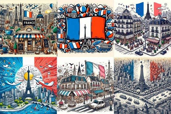 Producto - Pack 6 Cortes 20x20 RETAZOS PATCHWORK Paises y Ciudades PARIS FRANCIA