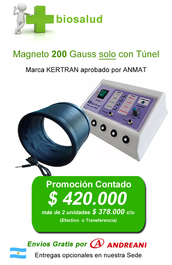 Producto - Magneto M4K KERTRAN 200 Gauss, solo con túnel para extremidades
