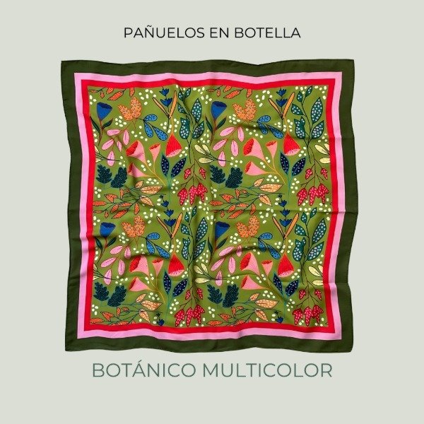 Producto - Pañuelo Botánico Multicolor 70 x 70