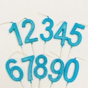 Producto - VELA NUMERO PLASTICA GIBRE CELESTE CYAN