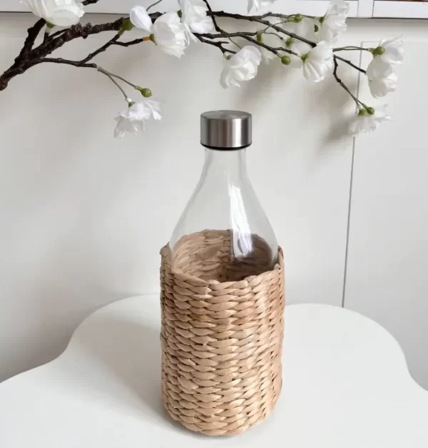 Producto - Botella vidrio c/tapa c/mimbre