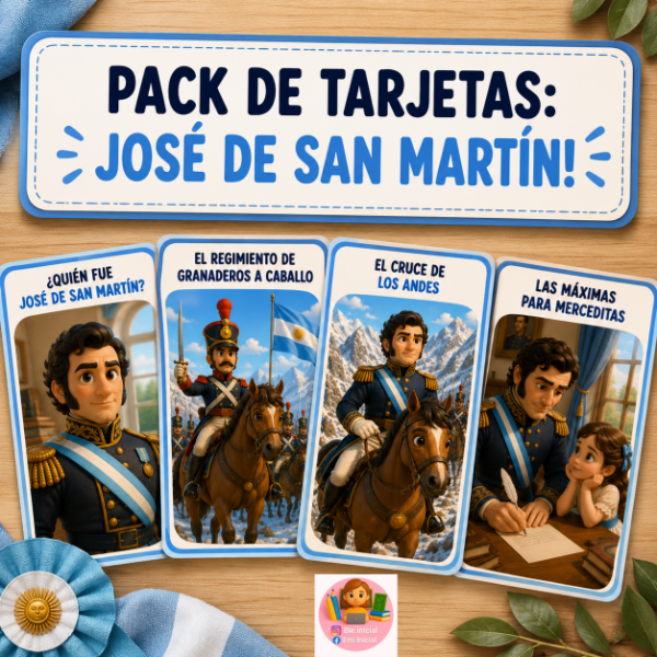 Producto - "PACK DE TARJETAS: JOSÉ DE SAN MARTÍN"