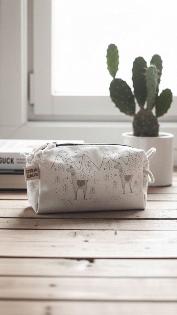 Producto - Neceser estampado - llama y montaña