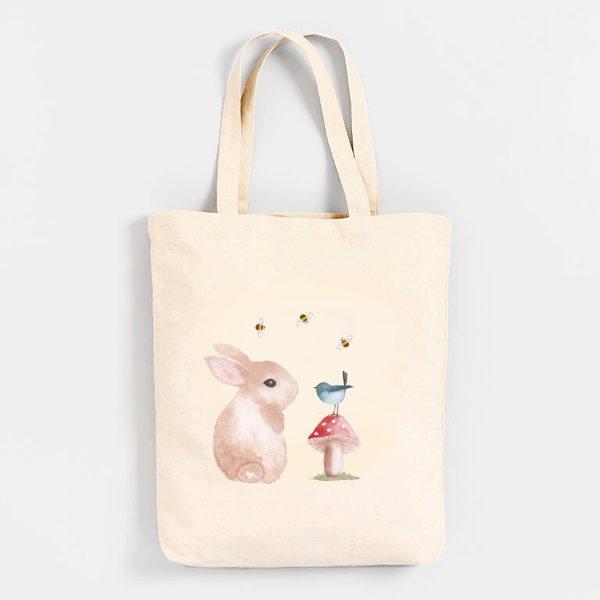Producto - Tote bag Conejo con pajarito