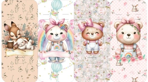 Producto - Bambi and friends para funda de cochecito-Plantilla Digital