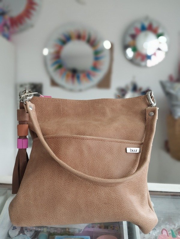 Producto - Cartera cuero beige