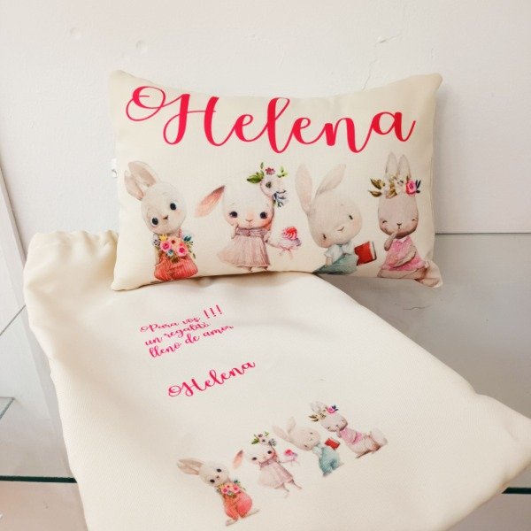 Producto - Almohadón personalizado conejas