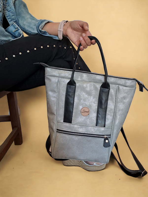 Producto - Mochila  ARUBA  plata y negro - 3