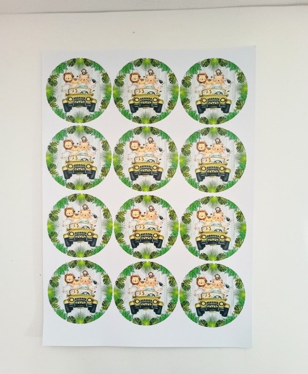 Producto - Sticker x plancha animales de la selva