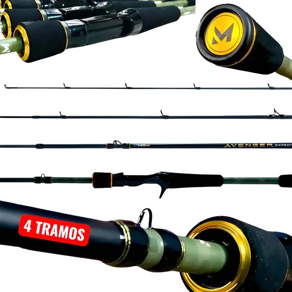 Producto - Caña Bait Marine Avenger Expedition 1.83m 4 Tramos 17-25Lbs Carbono MT24 - 0
