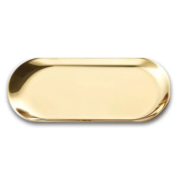 Producto - Porta Bandeja de Acero Dorada