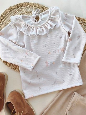 Producto - Remera Lucre con volados - conejo wafle (2A a 8A) - 0
