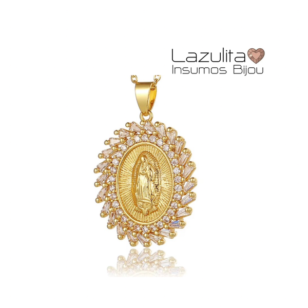 Producto - MEDALLA VIRGEN LUPE ACERO CORONADA