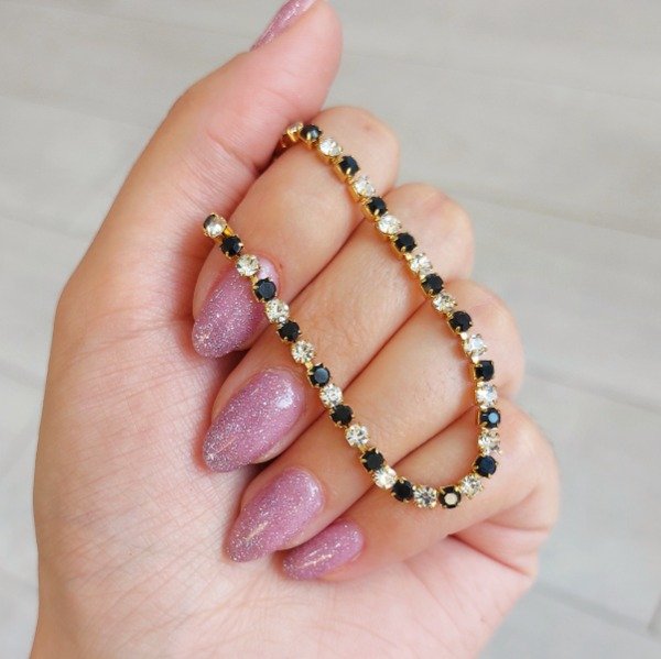 Producto - Gargantilla strass blanco y negro