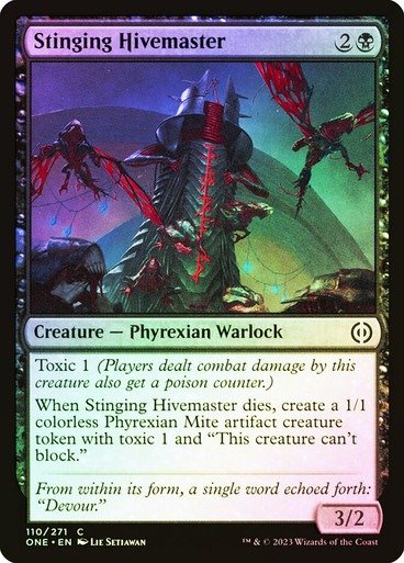 Producto - Stinging Hivemaster Foil  Phyrexia: All Will Be One