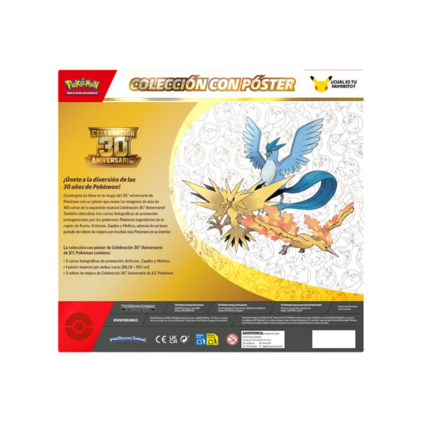 Producto - Box Celebración 30 ANIVERSARIO Pokémon TCG - Colección c/Póster - 2