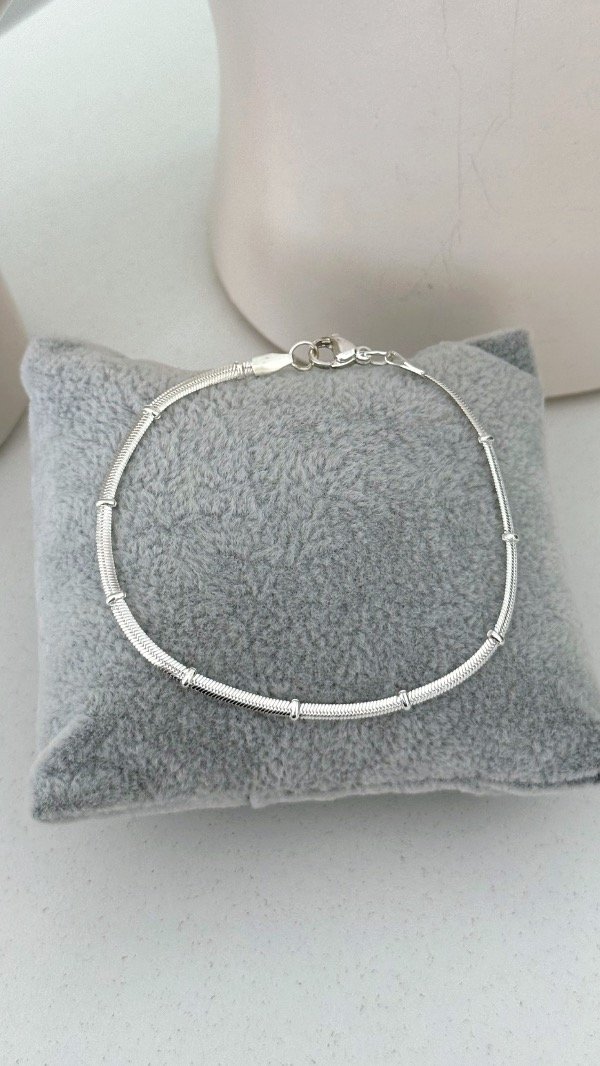 Producto - Pulsera snake fina detalles int ACERO BLANCO