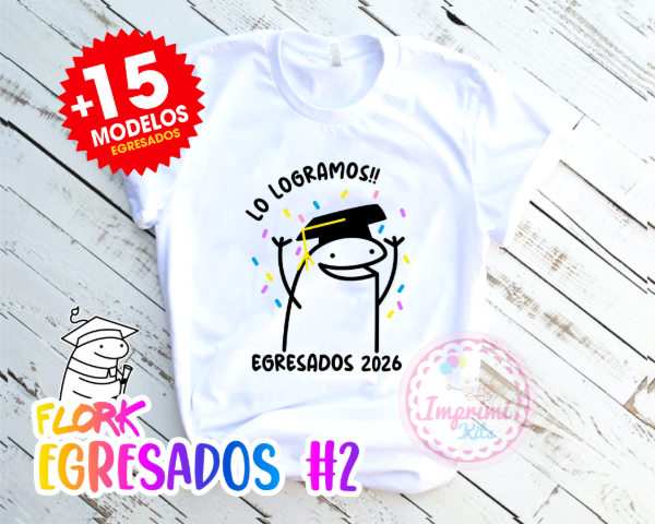 Producto - Plantillas Flork Egresados 2026 Remeras Sexto Diseños Sublimar #2