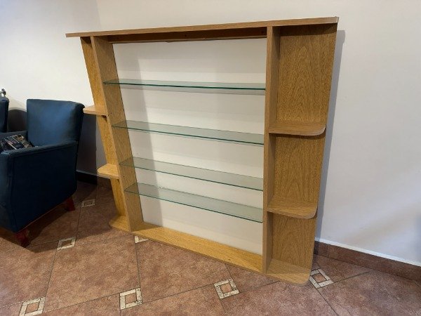 Producto - ESTANTERIA REPISA 128x12x118 CON ESTANTES DE VIDRIO #12011