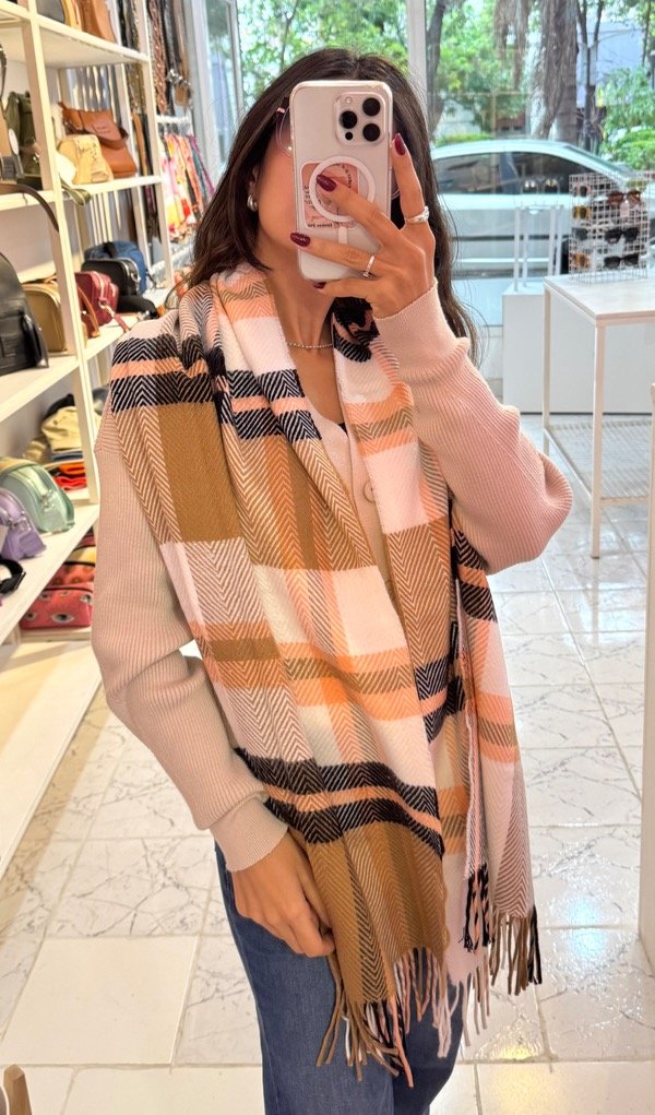 Producto - Bufanda Estampada Tierra