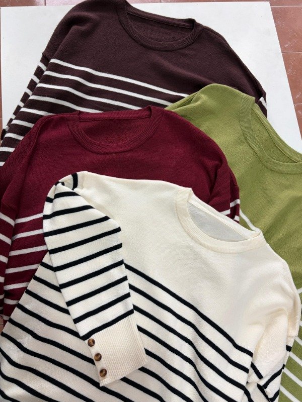 Producto - Sweater hilo grueso rayas