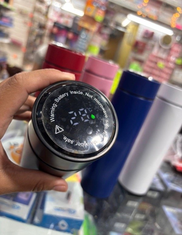 Producto - BOTELLA TERICA DIGITAL 500ml ACERO CON SENSOR