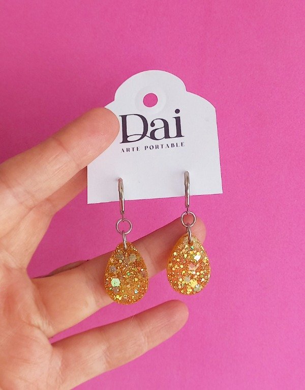 Producto - Aros Gema Dorada